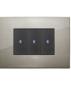 Classic plate 3M metal brushed inox 19653.08