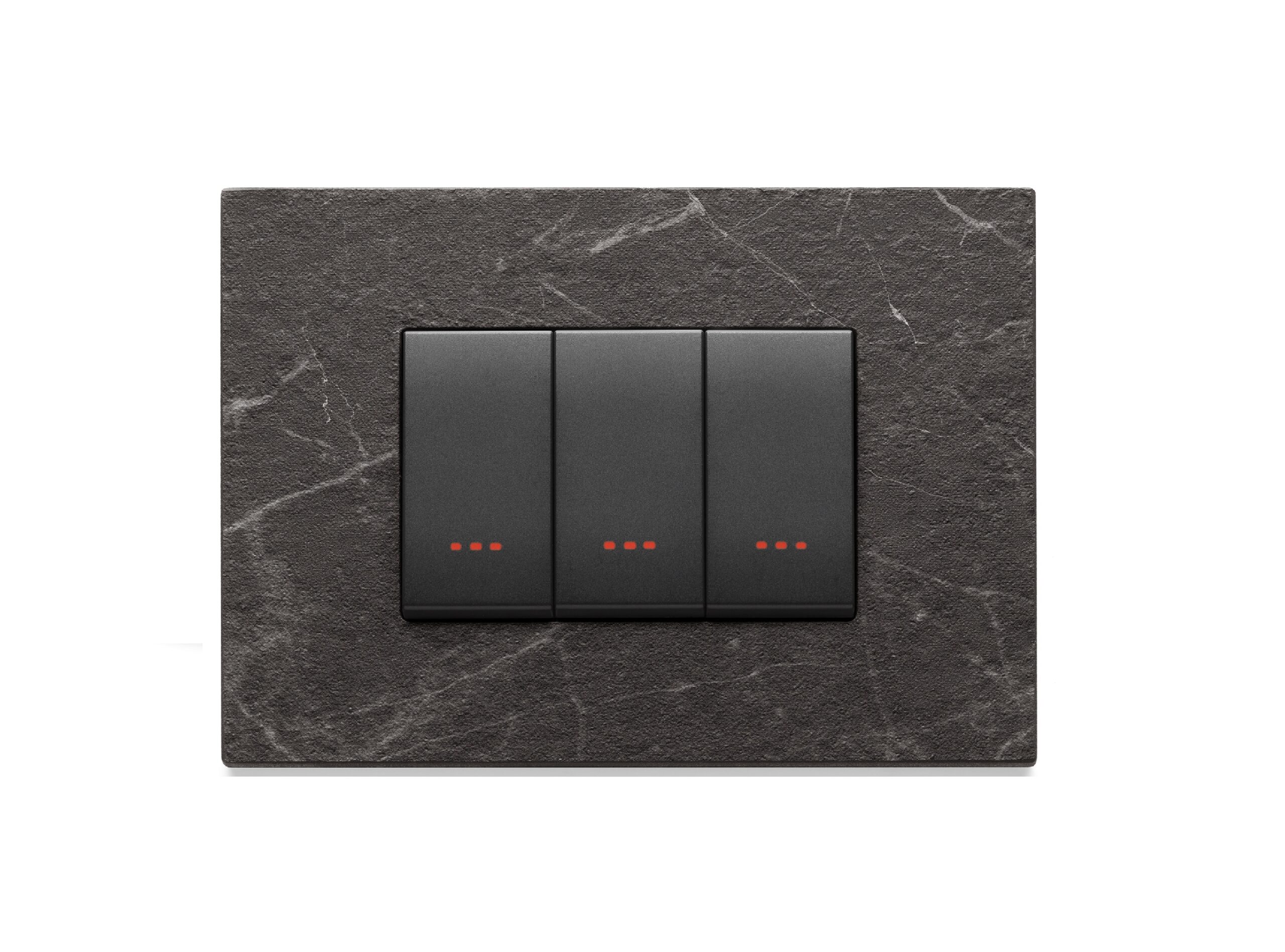 Plate 3M marbl.stoneware black Marquina 22653.53