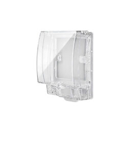 Mặt che mưa vuông chuẩn 86 IP55 HOMIN màu trắng trong suốt, HM-CN8655-T