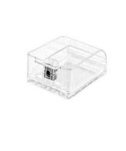 Mặt che mưa vuông chuẩn 86 IP55 cao cấp HOMIN màu trắng trong suốt, HM-CN8655L-T