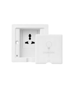 Bộ ổ cắm vuông đơn đa năng ẩn màu trắng, A03-T